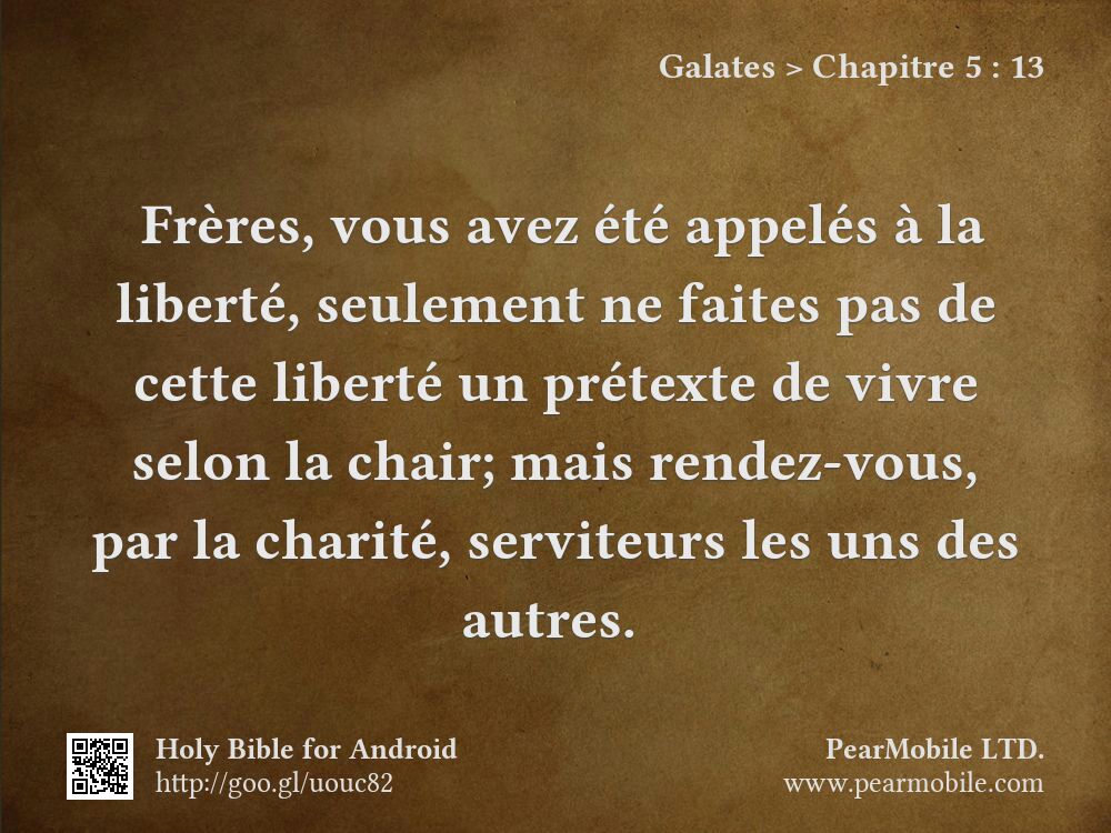Galates, Chapitre 5:13